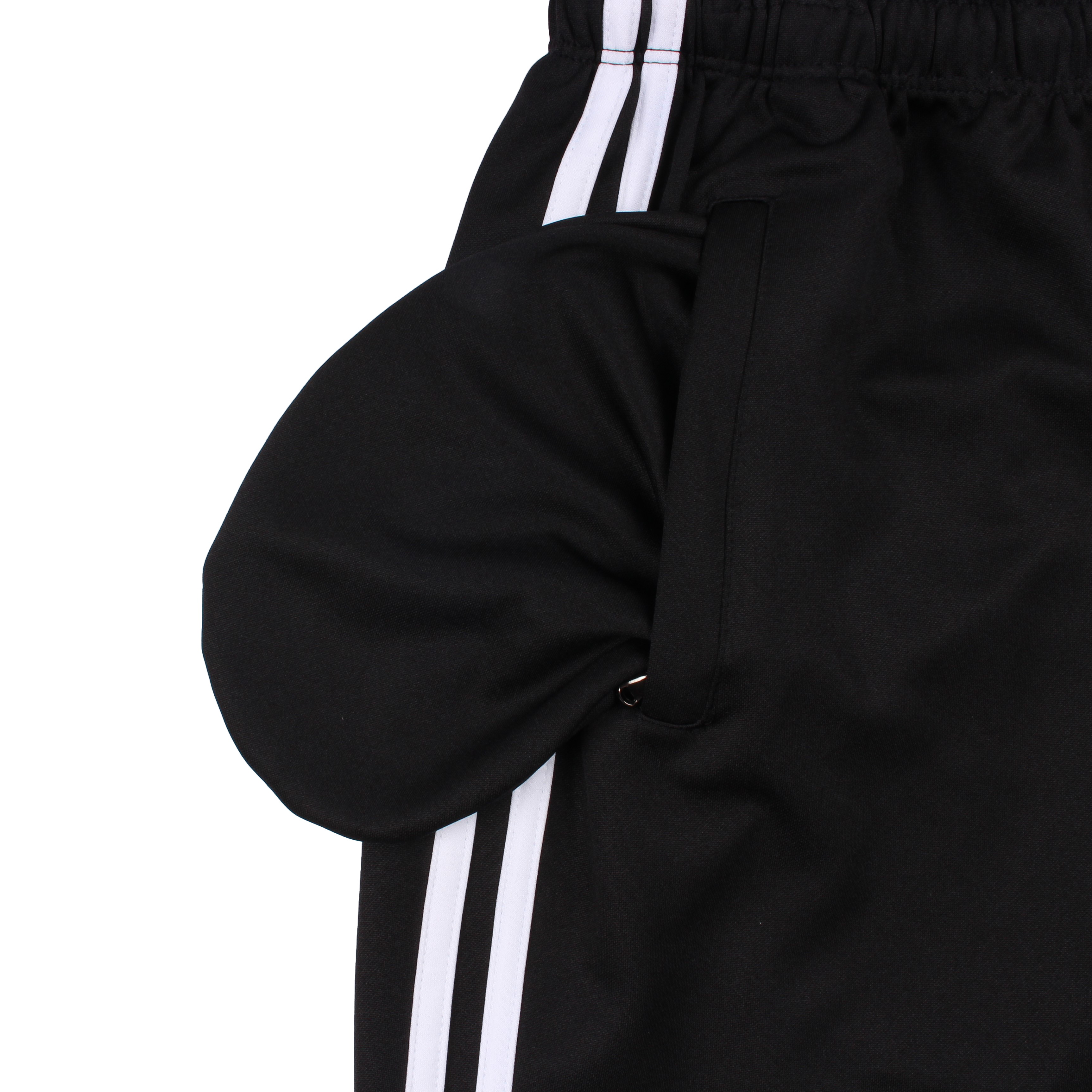 [면혼방/폴리100%]  블랙 흰색 2선 바지