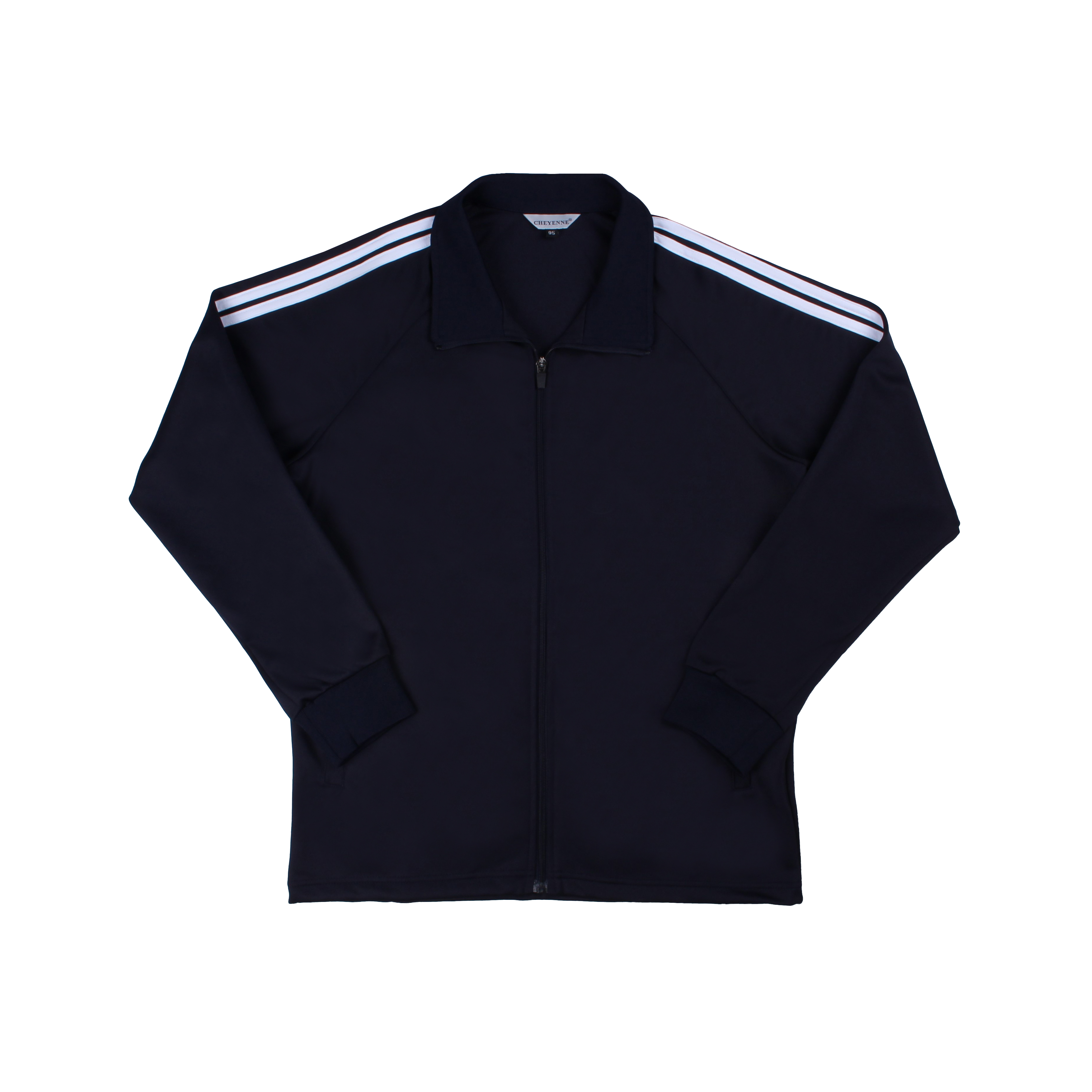 네이비 흰색 2선 집업 기모 동복상의